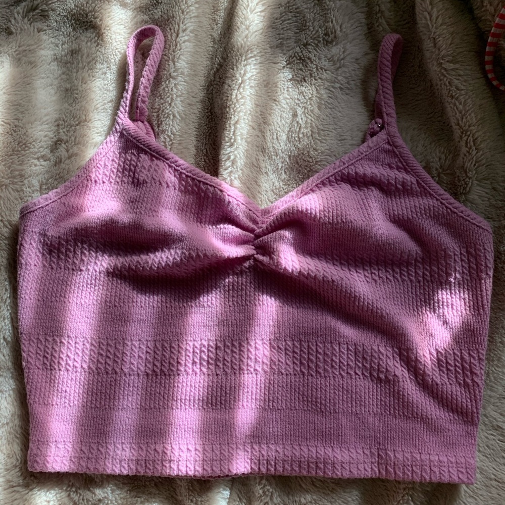 pink/purple crop top
